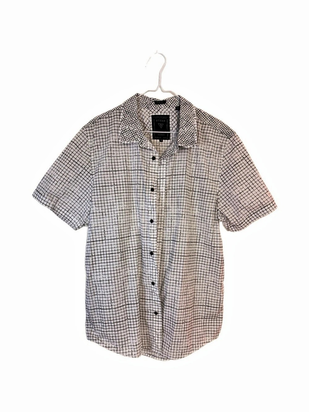 GUESS Men's Geometric Short Sleeve Shirt XL